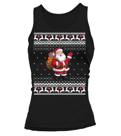 Funny Santa Gifts Christmas Ugly Tank top Woman