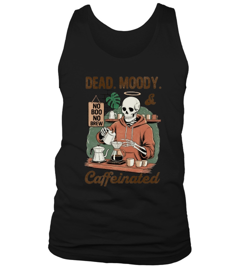 Dead Moody and Caffinited Vintage Halloween Tank Top Unisex