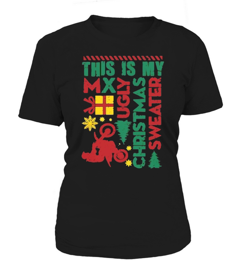 Motocross My Ugly Christmas Hoo Women's T-Shirt