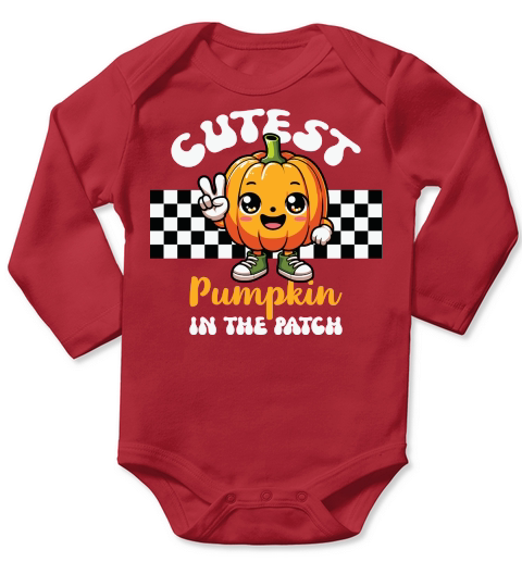 Cutest Pumpkin In The Patch Long Sleeve Baby One-Piece