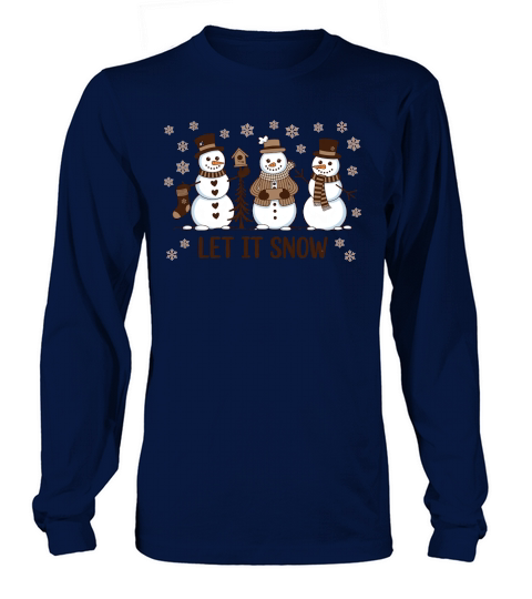 Snowman Christmas Holiday Long sleeved Unisex