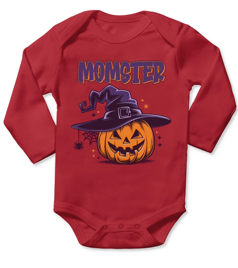 Momster Halloween Funny Mom Witch Long Sleeve Baby One-Piece