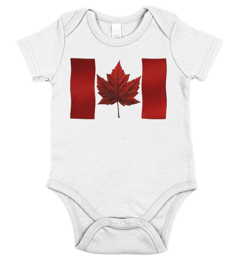 Canada flag souvenirs Canada gifts Hoodie Short Sleeve Baby One-Piece