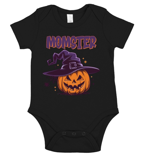 Momster Halloween Funny Mom Witch Short Sleeve Baby One-Piece