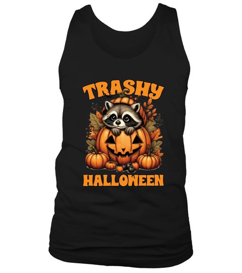 Trashy Halloween Funny Fall Raccoon Tank Top Unisex