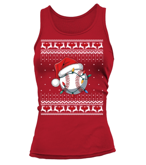 Ugly Christmas Holiday Baseball Tank top Woman