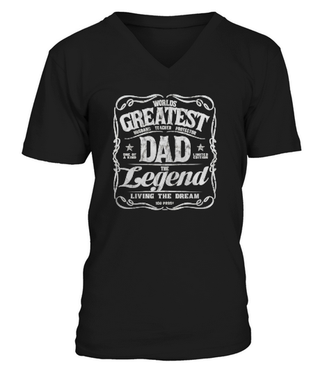 Mens Worlds Greatest Dad V-Neck T-shirt