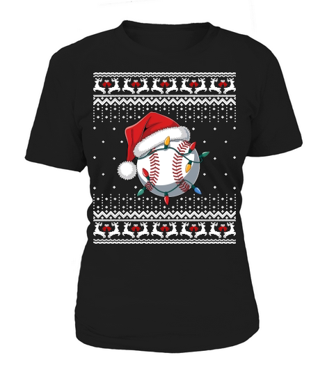 Ugly Christmas Holiday Baseball Women's T-Shirt