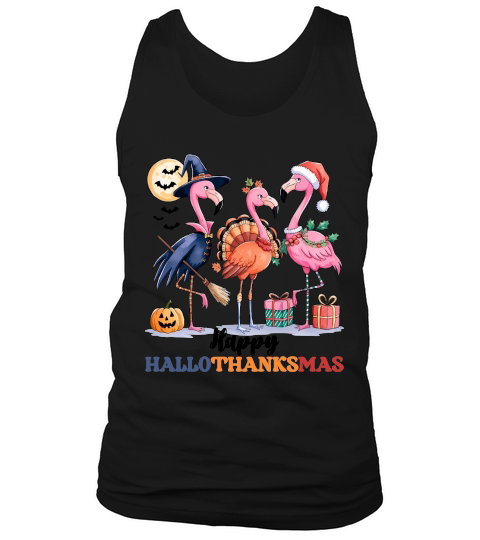 Happy Hallothanksmas Flamingo Tank Top Unisex