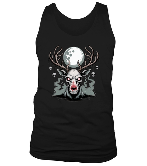 Haunted Reindeer Christmas Holiday Tank Top Unisex