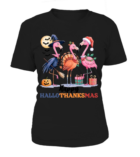 Happy Hallothanksmas Flamingo Women's T-Shirt