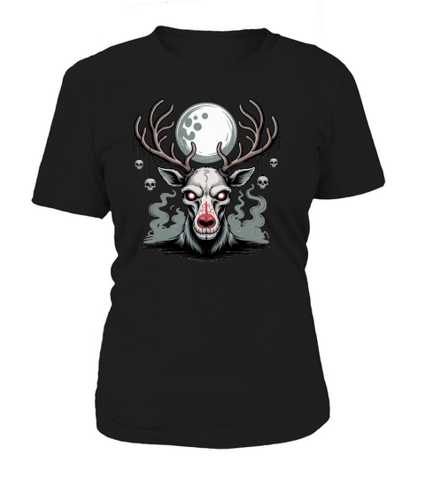 Haunted Reindeer Christmas Holiday Women's T-Shirt