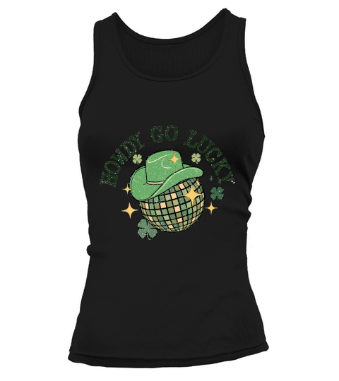 Retro St Patricks Day howdy go lucky Tank top Woman