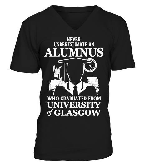 Never underestimate an old man who graduated from University of Glasgow V-Neck T-shirt
