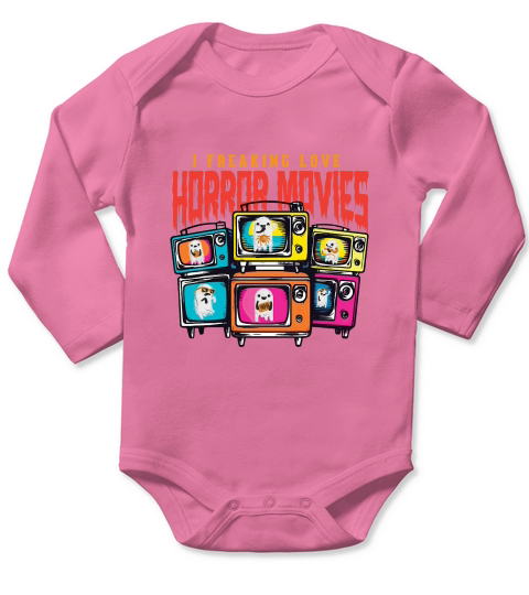 HORROR MOVIES HALLOWEEN Long Sleeve Baby One-Piece