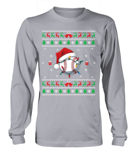 Ugly Christmas Holiday Baseball Long sleeved Unisex