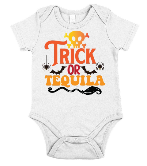 trick or tequila Short Sleeve Baby One-Piece