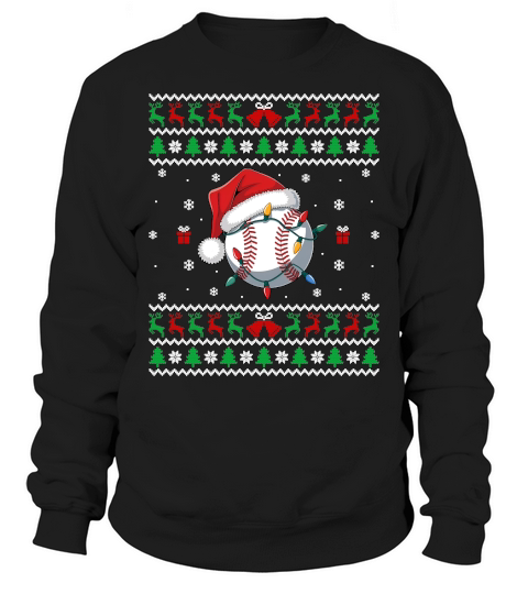 Ugly Christmas Holiday Baseball Sweatshirt Unisex