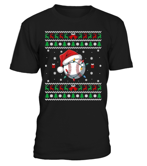 Ugly Christmas Holiday Baseball T-Shirt Unisex