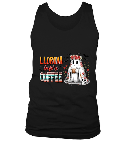Llorona Coffee Ghost Halloween Tank Top Unisex