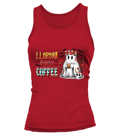 Llorona Coffee Ghost Halloween Tank top Woman