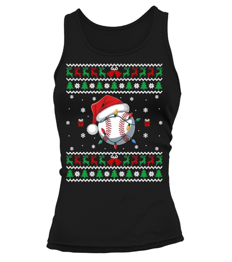 Ugly Christmas Holiday Baseball Tank top Woman