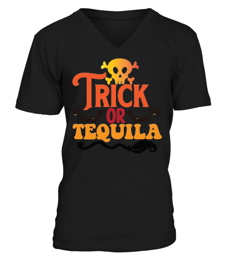 trick or tequila V-Neck T-shirt