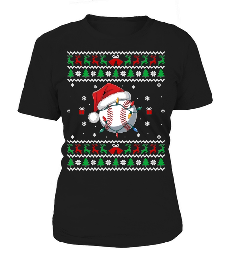 Ugly Christmas Holiday Baseball Women's T-Shirt