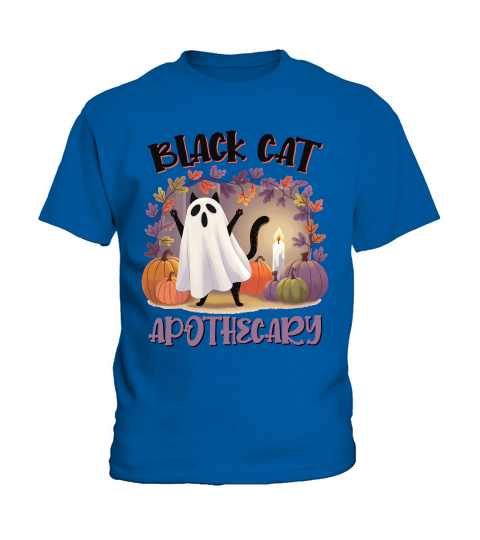 Sublimation Black Cat Apothecary Kids T-Shirt