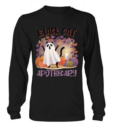 Sublimation Black Cat Apothecary Long sleeved Unisex