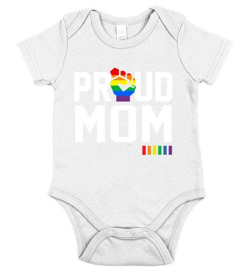 Proud Mom Gay Pride Month LGBTQ shirt - Ladies Flowy Tank Short Sleeve Baby One-Piece