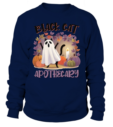 Sublimation Black Cat Apothecary Sweatshirt Unisex