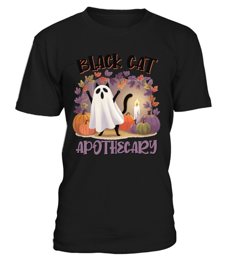 Sublimation Black Cat Apothecary T-Shirt Unisex