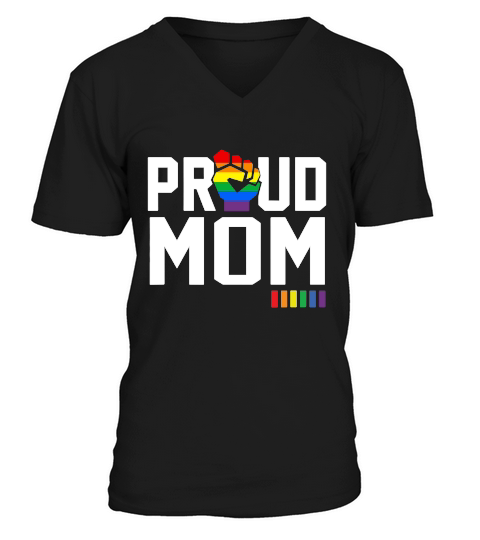 Proud Mom Gay Pride Month LGBTQ shirt - Ladies Flowy Tank V-Neck T-shirt