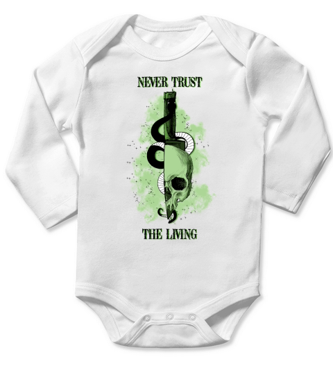 Halloween Never trust the living Long Sleeve Baby One-Piece