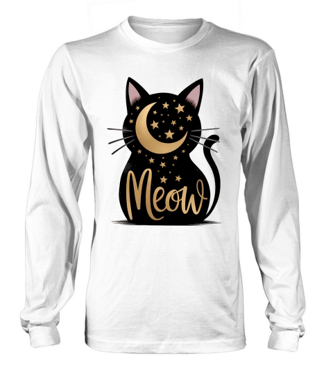 Meow Cat Mom Sublimation Halloween Long sleeved Unisex
