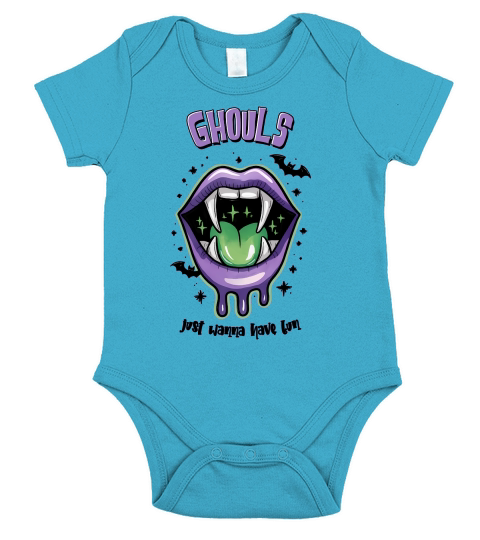 Ghouls Just Wanna Have Fun Halloween Short Sleeve Baby One-Piece
