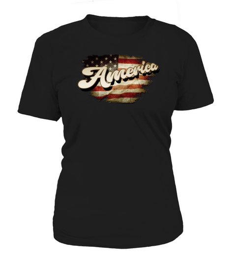 Vintage USA Flag 4th of July Sublimation Women's T-Shirt
