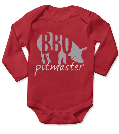 BBQ Pitmaster T Shirt, Pig Grilling Grill Father Day Gift Long Sleeve Baby One-Piece