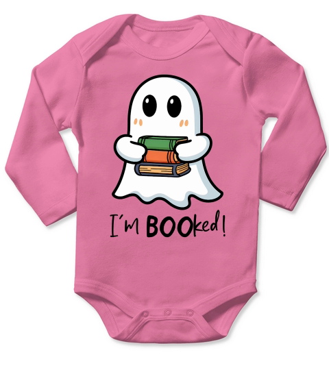 I’m Booked Halloween Boo Sublimation Long Sleeve Baby One-Piece