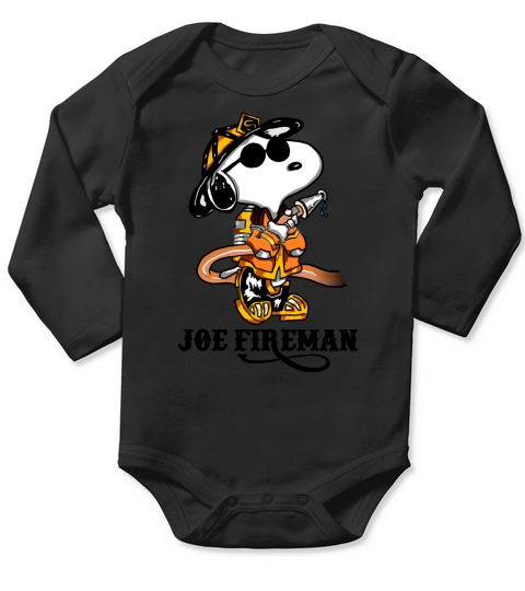 JOE FIREMAN SNOOPY Long Sleeve Baby One-Piece