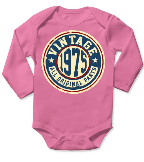 Vintage 1975 All Original Parts Long Sleeve Baby One-Piece Vintage 1975 All Original Parts Long Sleeve Baby One-Piece