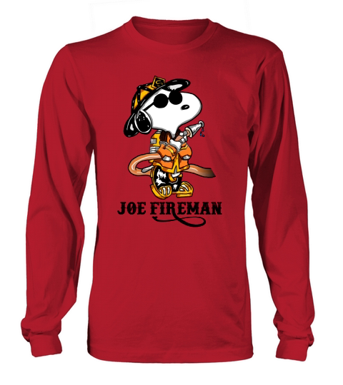 JOE FIREMAN SNOOPY Long sleeved Unisex