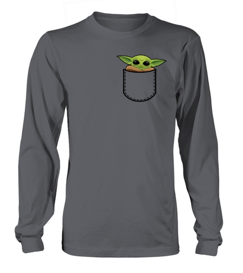 Pocket Baby Yoda Long sleeved Unisex