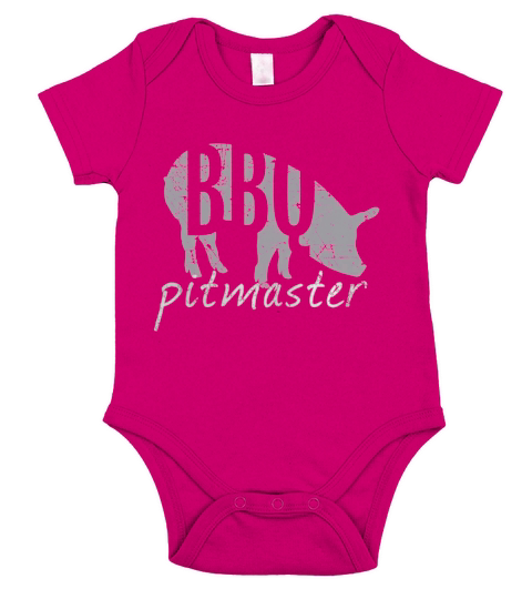 BBQ Pitmaster T Shirt, Pig Grilling Grill Father Day Gift Short Sleeve Baby One-Piece