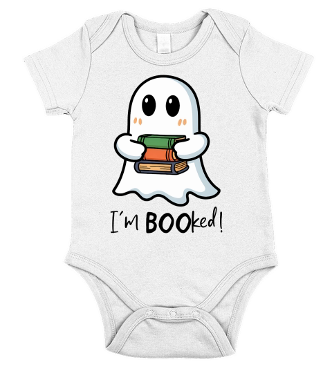 I’m Booked Halloween Boo Sublimation Short Sleeve Baby One-Piece