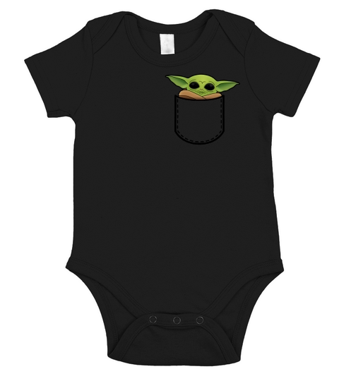 Pocket Baby Yoda Short Sleeve Baby One-Piece