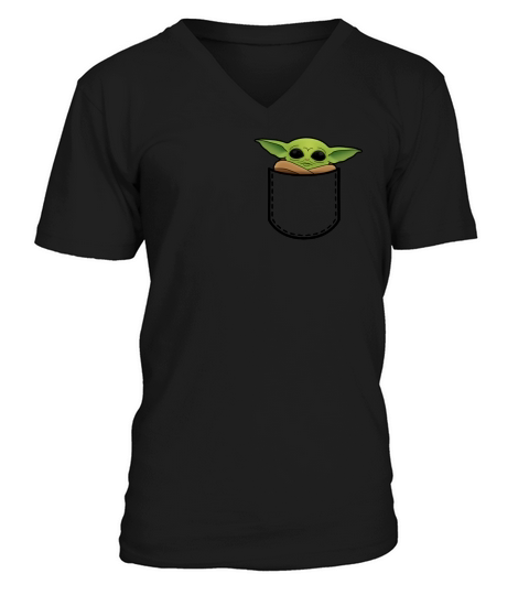 Pocket Baby Yoda V-Neck T-shirt
