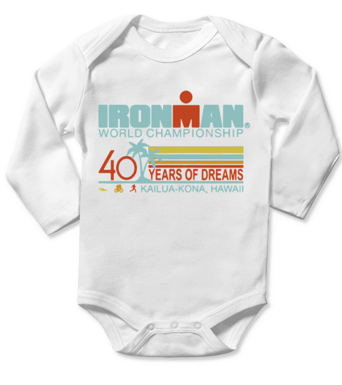 Ironman world championship 40 years of dreams Kailua-Kona Hawaii Long Sleeve Baby One-Piece