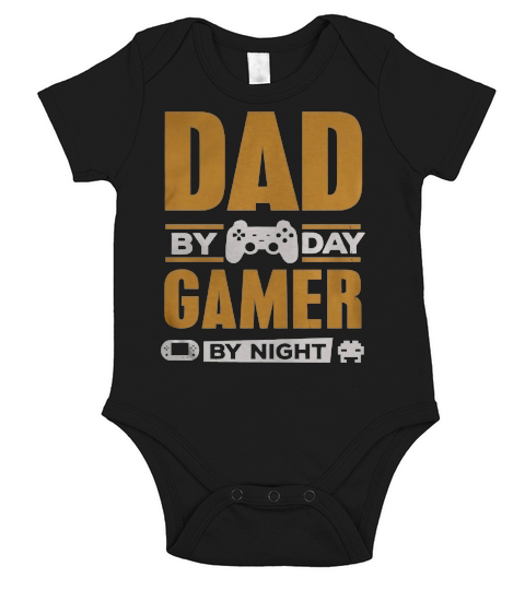 Dad By Day Gamer Short Sleeve Baby One-Piece